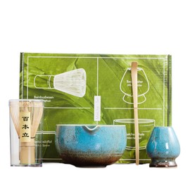 Matcha Kit | Matcha Whisk Stand,Traditional Ceremonial Set of 4 Cooking Utensils for Kitchen Girl Men Friend Women Home Christmas Birthday