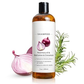 Champú De Cebolla, Excalvo Champú Para Hombre Con Aceite De Romero, Cebolla Roja, Extracto De Canela, Fortalecer Las Raíces Del Cabello, Previene La Caída Del Cabello (6.8 fl oz)