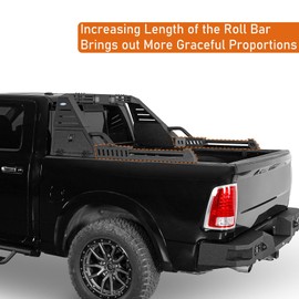 Hooke Road Full-Size Truck Sport Roll Bar Extension Kit Compatible with Hooke Road 22.6" High Adjustable Roll Bar - A Pair