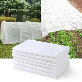 Kikhope Plant Covers Freeze Protection, 3 Packs 5ft x 15ft Floating Row Cover Garden Non-Woven Fabric Plant Cover Frost Blankets for Cold Weather, Overheat Prevention, Insects Barrier, White