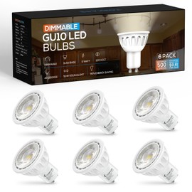 Torkase Dimmable MR16 LED Light Bulb,GU10 Base,120V,4000K Neutral White,5W(50W Halogen Replacement),500LM,40° Narrow Beam Range Hood Light Bulb for Recessed Track,Kitchen,Living Room,Bedroom-6 Pack