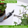 Bonsai Set 8 Pcs - Include Pruner,Fold Scissors,Mini Rake,Bud &