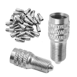 CADUFUELLY Extended Valve Cap Metal with Double Sealing Double Seal Valve Stem Cap Inflate Tire Valve Caps Flow Through Tires 20 Pcs