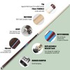 LING LI TE LLT 58-Inch 2-Piece Maple Pool Cue, 18oz-21oz