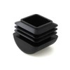Qty: 16pcs 20mm (3/4") Square Tube Domed Ribbed Inserts End