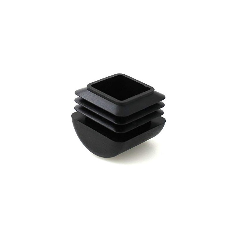 Qty: 16pcs 20mm (3/4") Square Tube Domed Ribbed Inserts End
