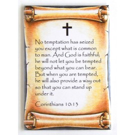 Corinthians 10:13 Bible Verse Fridge Magnet (2.5 x 3.5 inches)