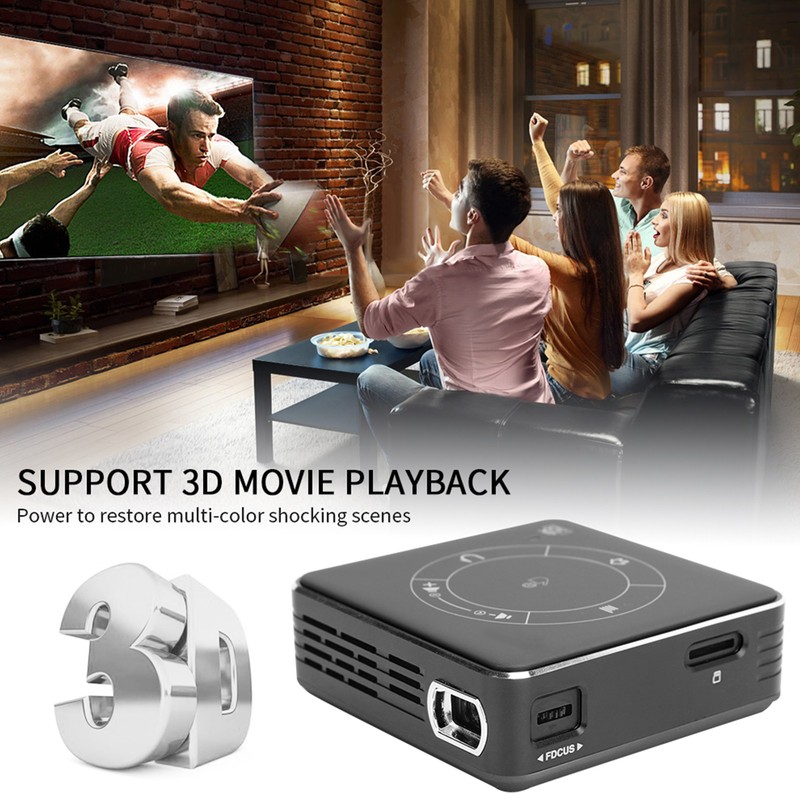 Mini Projector HD Smart Bluetooth Wireless Connection Home OnScreen Equipment
