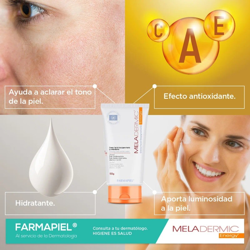 Crema Aclaradora Despigmentante Facial Meladermic Energy 50g