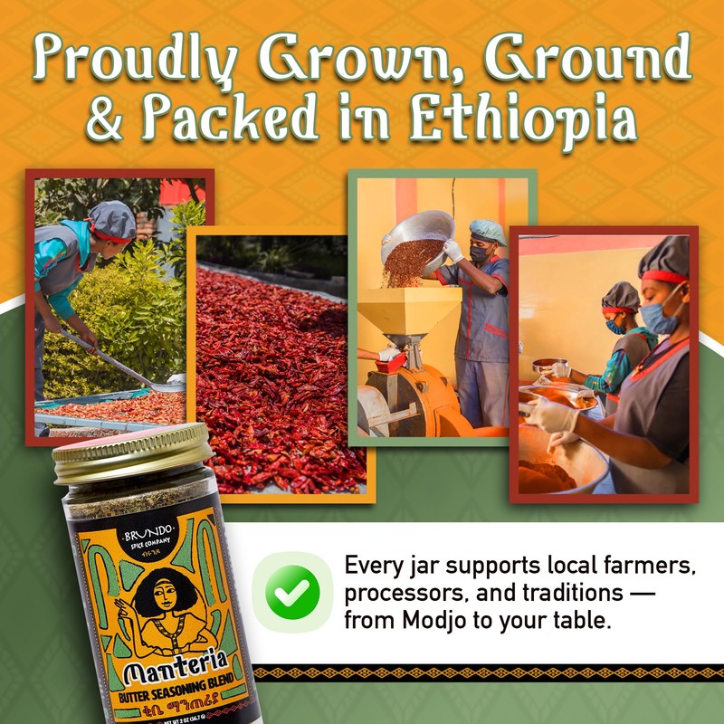 Brundo Spice Company Kibbeh Manteria | Ethiopian Spiced Butter Seasoning