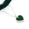 Yienate Layered Love Necklace Chain Heart Rhinestone Pendant Velvet Choker