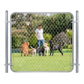 Chain Link Fence Gate, Adjustable Chain Link Gate Kit Heavy-Duty Outdoor Reinforcement & Accessories for Gates and Fencescolor: Lavender