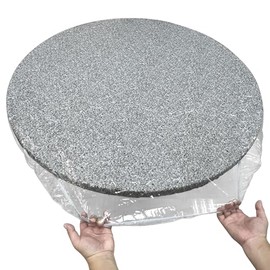 Clear Vinyl Round Fitted Tablecloth Elastic Edged Table Cloth ，Plastic Table Cover Protector+Clear Oval Tablecloth+Elastic Edge Fit+52x76 Inches+PVC Material+Indoor and Outdoor Use