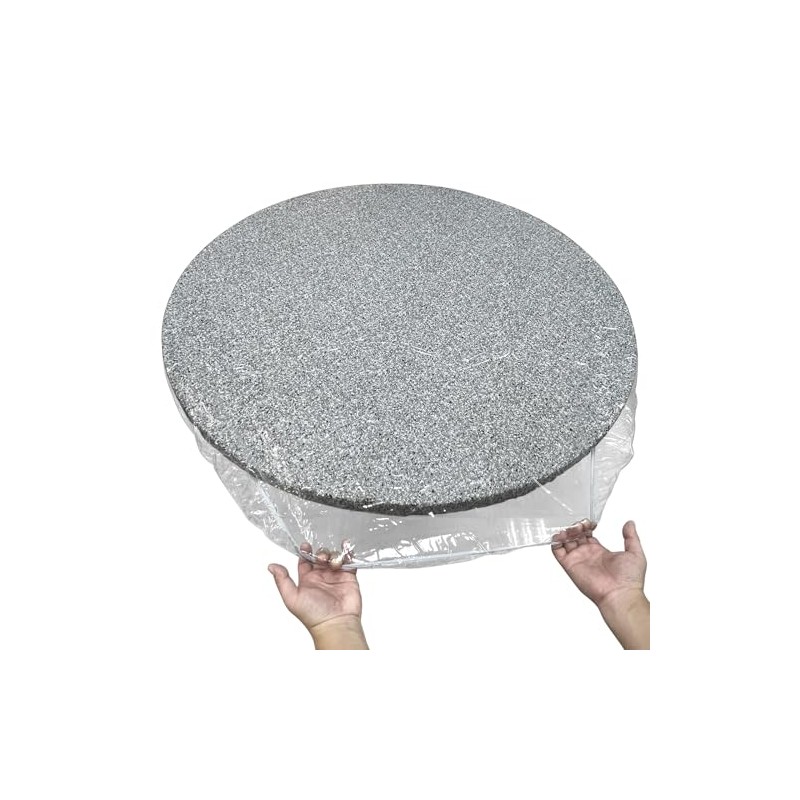 Clear Vinyl Round Fitted Tablecloth Elastic Edged Table Cloth ，Plastic