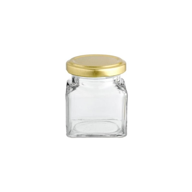 lakeland Small Square Presentation Gifting Jars & Lids 130ml x