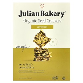 Julian Bakery® Organic Seed Crackers - Parmesan 4oz | Gluten Free and Organic Certified | Grain Free | Low Carb