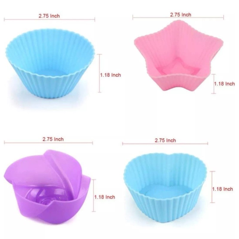 CL Moldes Silicon Capacillos Gelatina Pan Postres Surtidos