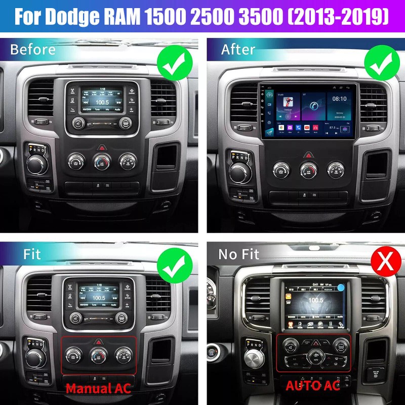 Unbranded FOR 2013-2019 DODGE RAM 1500 2500 3500 9" ANDROID