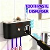 Toothbrush Sterilizer Holder Wall Mounted, USB Rechargeable Automatic Toothpaste Dispenser