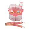 Dual Drink Water Bottle 530ML Cute Cartoon Design Dual Use