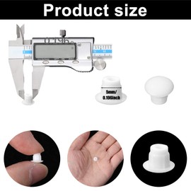 Xinjoduz 500 PCS 3/16 Inch Plastic Hole Plugs, 5 mm White Round Button Shelf Hole Plugs, Cabinet Cupboard Shelves Furniture Peg Pin Nail Screw Drilling Holes Covers Caps