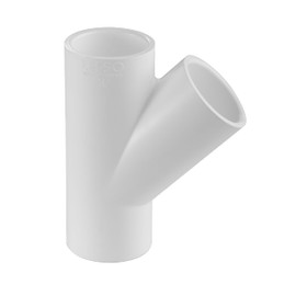Lesso America 475 Series PVC Pipe Fitting - Wye - Schedule 40 (White) - 1" (SOC x SOC x SOC) / High-Flow Capacity/Plumbing, Irrigation, Pool, Spa, DIY Projects/NSF Certified (475-010)