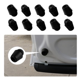 Bestmoy - 10 amortiguadores de puerta de coche, almohadillas para orejas de goma para puertas delanteras y traseras, protectores universales de cojín lateral para puerta de vehículo (negro)