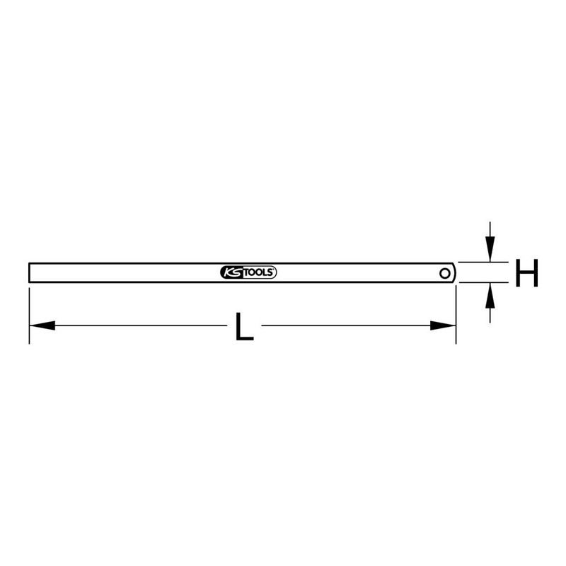 KS Tools 300.0101 Flexible Steel Ruler, 150 mm, Anti-Glare Matte,