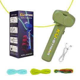String Rope Launcher Toy - Glow in Dark Electric Fidget String Launcher Toys, Cool Lasso Loop Stuff, Silly String Launcher Rope Toy for Adults Kids Boys Girls (Green)