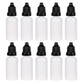 sourcing map Empty Plastic Bottles Squeezable Plastic Bottles Eye Dropper Bottle Liquid Black 15 ml Pack of 10