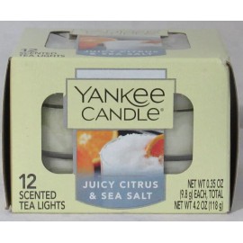 Yankee Candle 12 Scented Tea Light T/L Box Candles JUICY CITRUS & SEA SALT