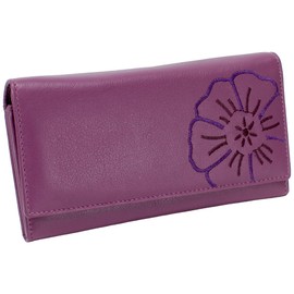 Ledershop24 Branco leather purse wallet women's wallet purse berry