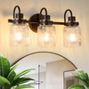 AMRUIPO 3 Lights Bathroom Vanity Light, Oil Rubbed Bronze Bathroom