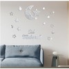 MACGIKMIRO 18 Pcs Moon and Stars Acrylic Wall Stickers Removable
