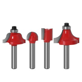 Wolfride 15-Piece Electric Trimmer Bit Set, 0.25 inch (6.35 mm) Shank Woodworking Milling Cutter, Carbide Router Bit Set, Carving, Cutting, Wood, DIY, Grooving, Chamfering, Woodworking Tools