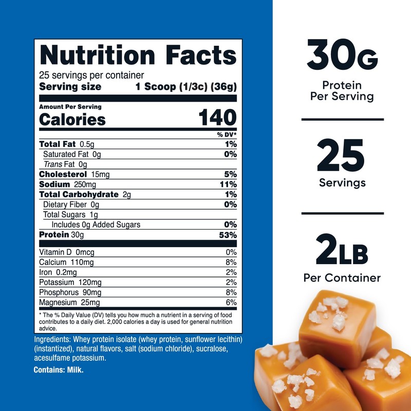 Nutricost Whey Protein Isolate (Salted Caramel) 2LBS