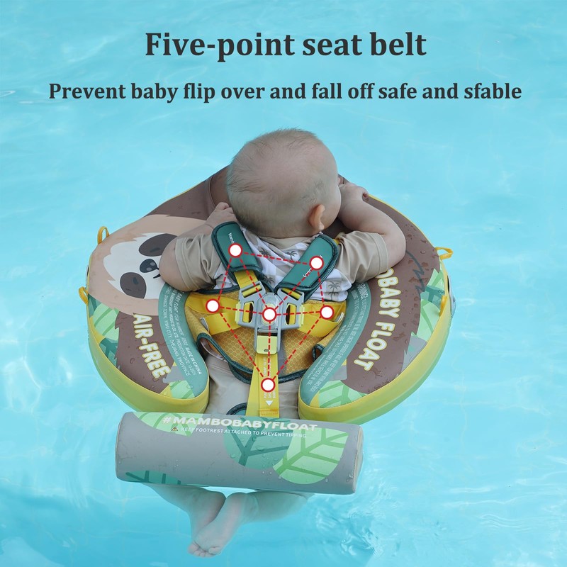 Mambobaby Float Non-Inflatable Baby Float with Canopy for 3-24 Months