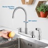 Cinwiny 8 Inch Centerset Kitchen Faucet for Sink 3 Hole