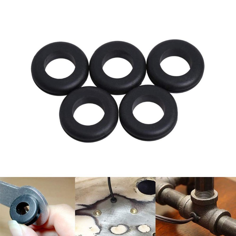 Wolfride 180Pcs Rubber Grommet Assortment Kit O Ring Washer Set