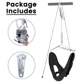 Ristpal Neck Stretcher Cervical, Portable Neck Stretcher Hammock Over Door for Neck Pain ReliefCervical Neck Traction Device for Home Use (Bright Black)