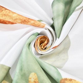 Yanutan Gold Green Leaves Shower Curtain, Green Plant Shower Curtain Set for Bathroom, Natural Modern Fabric Bath Curtain with Hooks, 72x84in