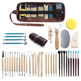 Clay Tools 40PCS Pottery Tools Clay Sculpting Tools for Kids Polymer Clay Tools Kit Ceramic Tools for DIY Handcraft Modeling Clay Carving Tools Set