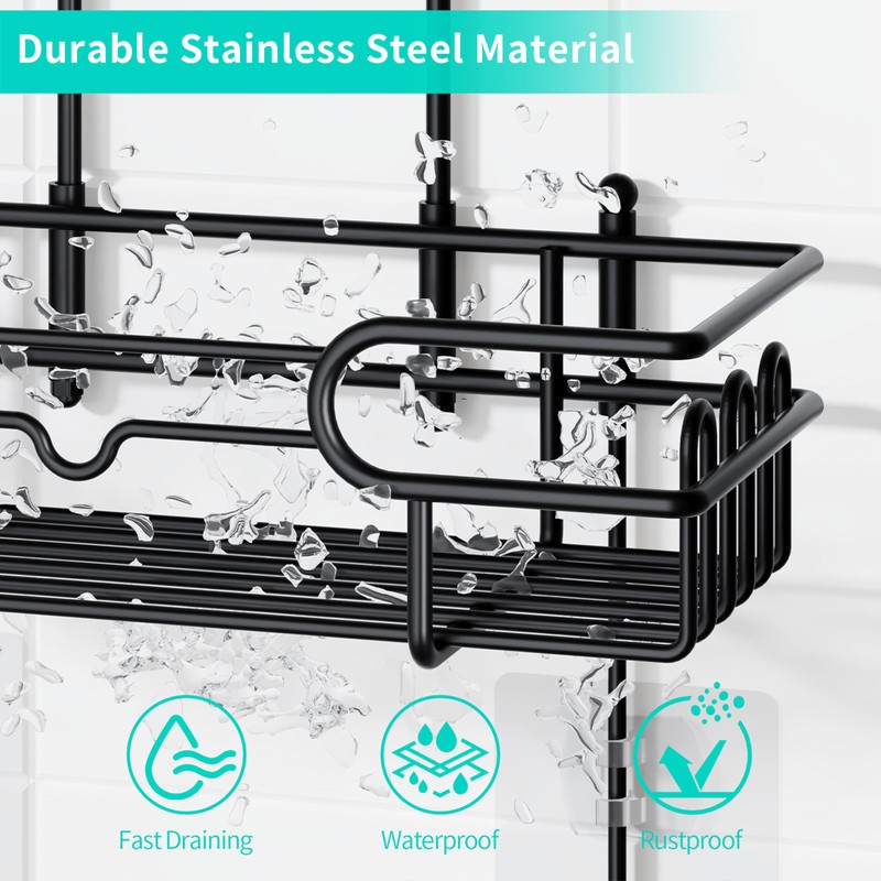 HapiRm Hanging Shower Caddy Organizer - Bathroom Organizer with 12