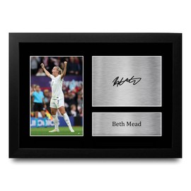 HWC Trading FR A4 Beth Mead Womens England Gifts Printed Signed Autograph Picture for Football Fans and Supporters - A4 Framed