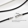 Candyfancy Artificial Leather Cord Necklace - 316 Stainless Steel Clasp