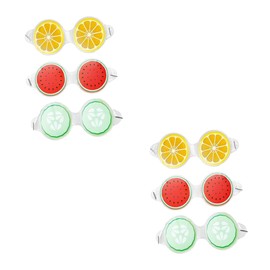 TOVINANNA 2sets Summer Cool Eye Masks Women's Fruit Pattern Beauty Eye Pads for Relaxation 3pcs*2
