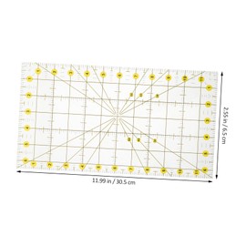 KONTONTY Hot Ruler for Sewing Quilting Templates Rectangle Shape Ruler Patchwork Cutting Tool DIY Sewing Quilting