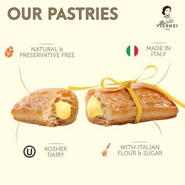 Pasticceria Matilde Vicenzi Crema Pastelera Delizia de | Rollos De Pastelería De Hojaldre Rellenos De Crema | Lácteos Kosher totalmente naturales | He