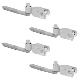 4 Pieces Heavy Duty Farm Gate Hinge Kit, Galvanized Steel Rustproof Hinges with 5/8 Inch Pins for Wood/Metal/Fence Gates, High Load Bearing Capacity