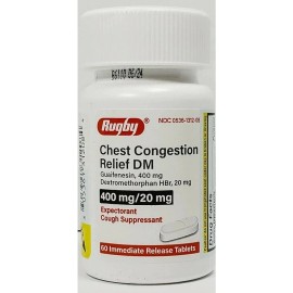 Rugby CHEST CONGESTION RELIEF DM 400-20 MG IMMEDIATE RELEASE TAB 60